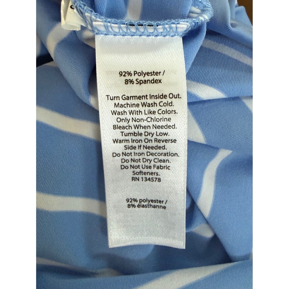 Vineyard Vines Performance Stripe Sleeveless Tie Waist Tank Dress Size L - Picture 8 of 9